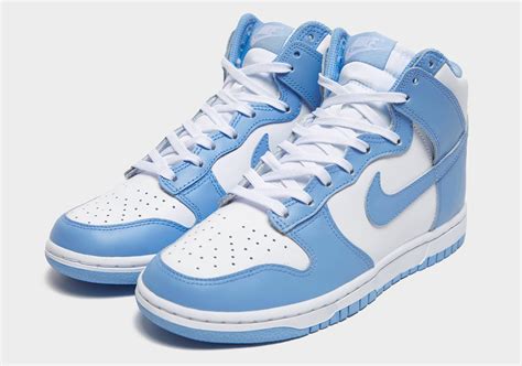 high top light blue dunks.